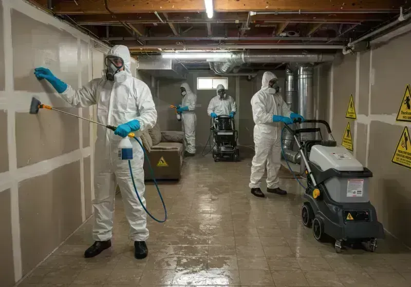 Basement Moisture Removal and Structural Drying process in Cerro Gordo, IL